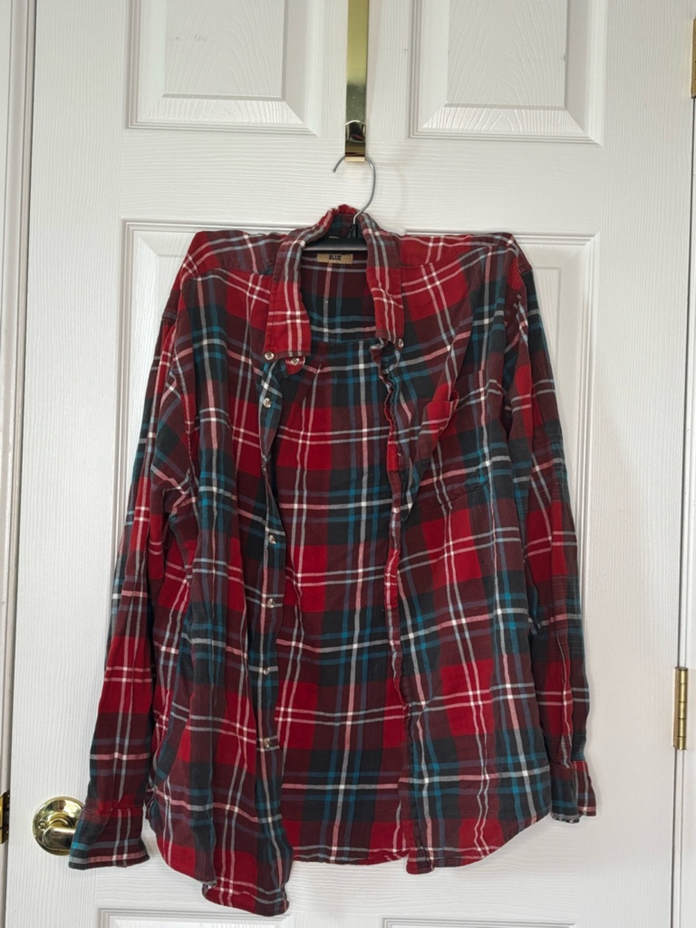Northwest Blue Red and Blue Plaid Button-Up Shirt
